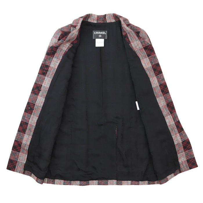 Chanel Jacket Burgundy Black 36 Classic Flap Tote