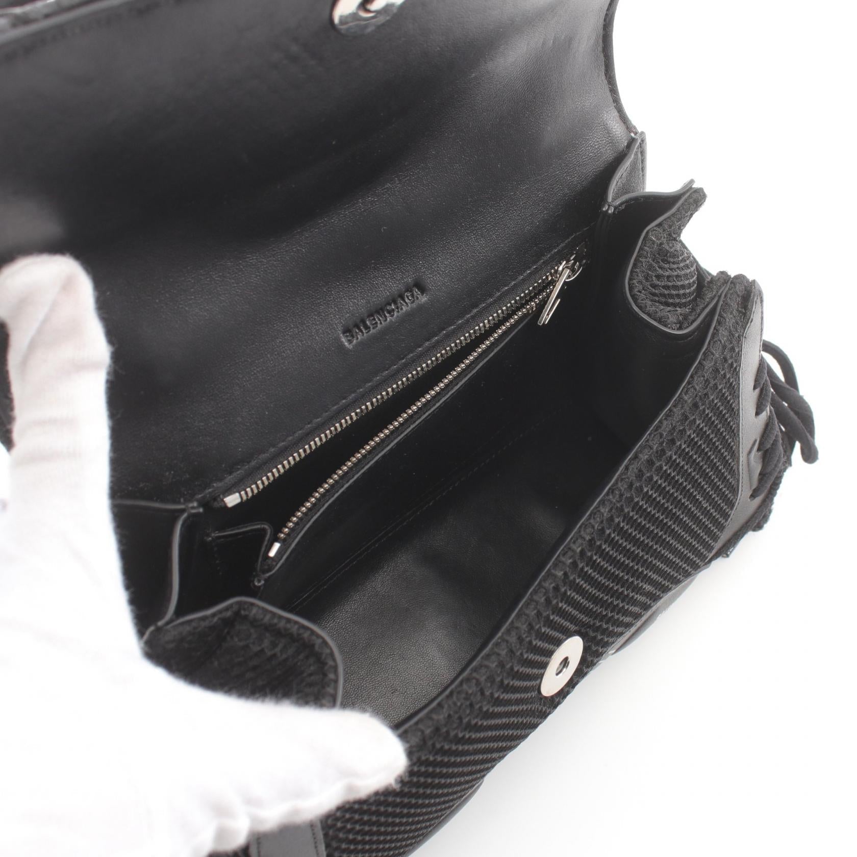 Balenciaga Leather Fabric Top Handle Bag 661723