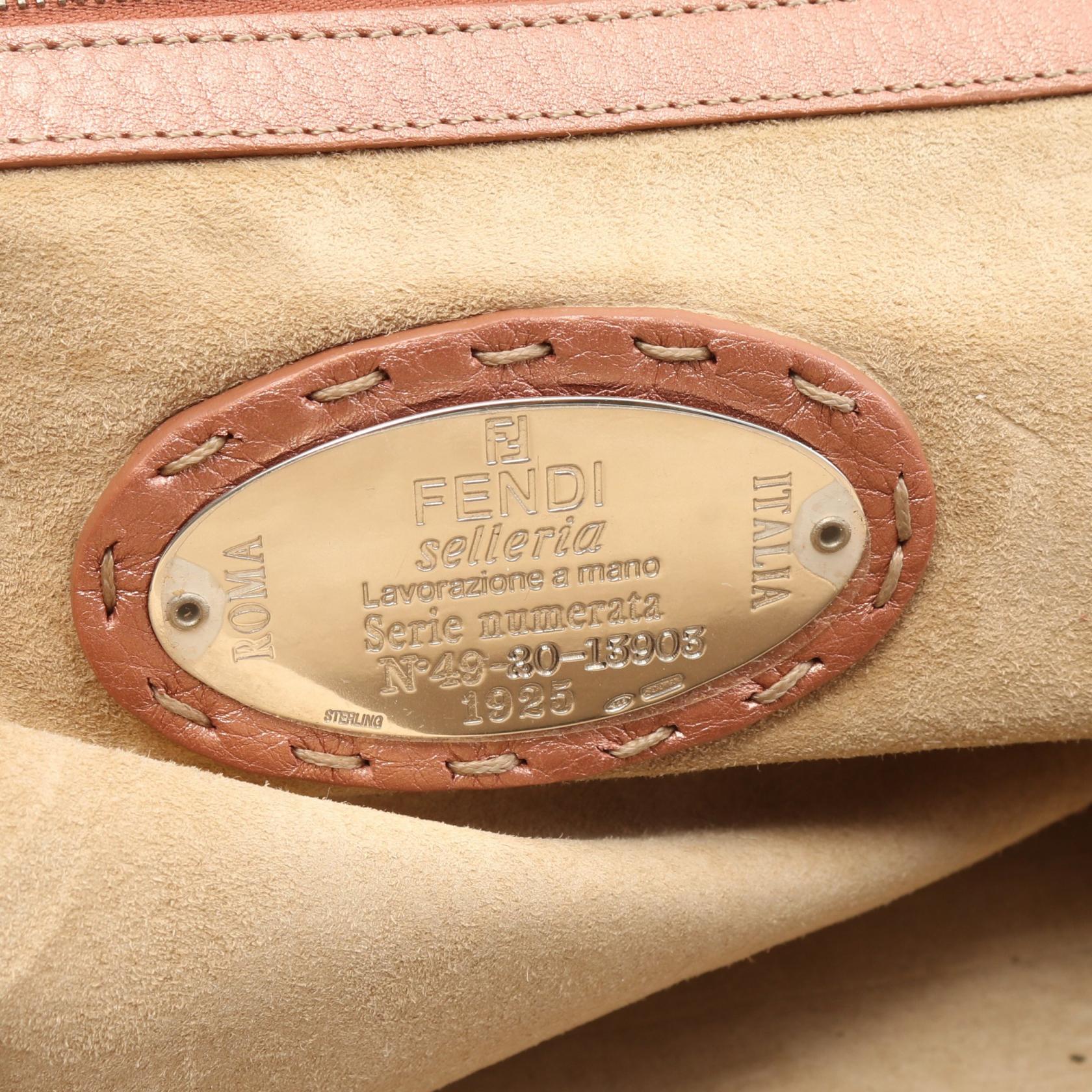 Fendi Baguette Zucca Leather Shoulder Bag