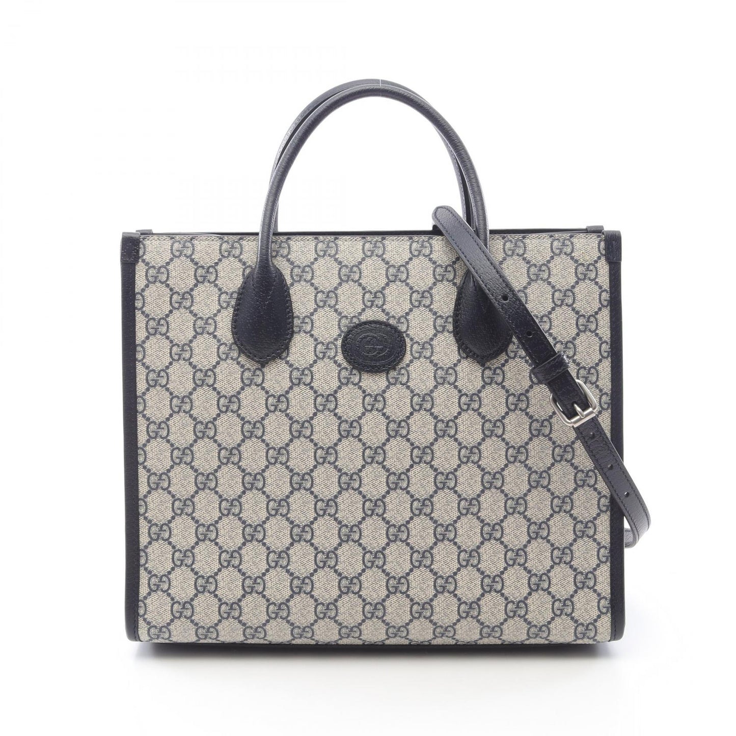 Gucci GG Supreme Coated Canvas Leather Tote Bag