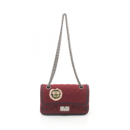 Chanel 2.55 Matelasse Wool Shoulder Bag Classic Flap