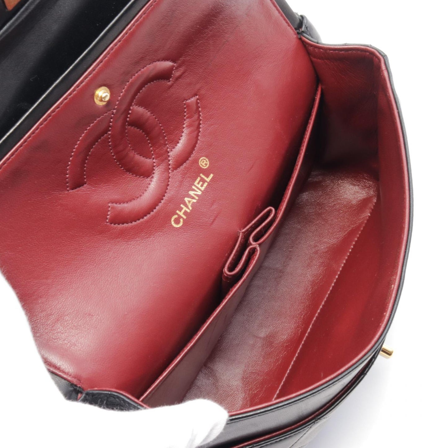 Chanel Matelasse W Flap Lambskin Shoulder Bag Classic Flap