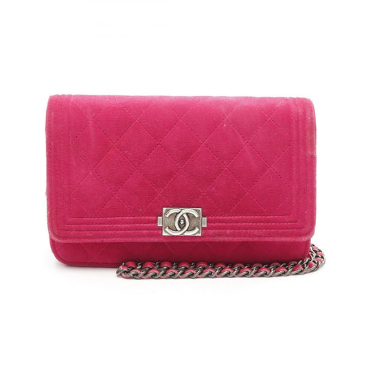Chanel Boy Chanel Fabric Lambskin Shoulder Bag