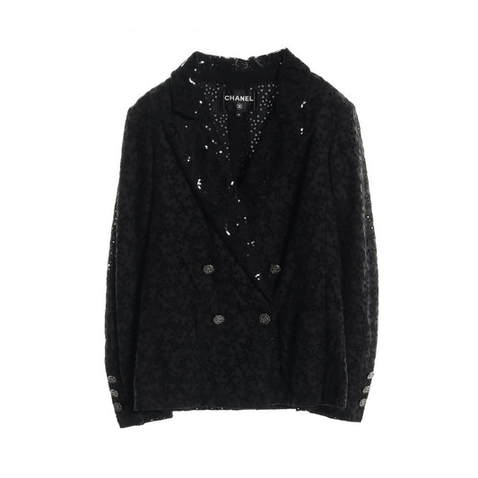 Chanel Coco Mark Eyelet Cotton/Polyester Outer Handbag