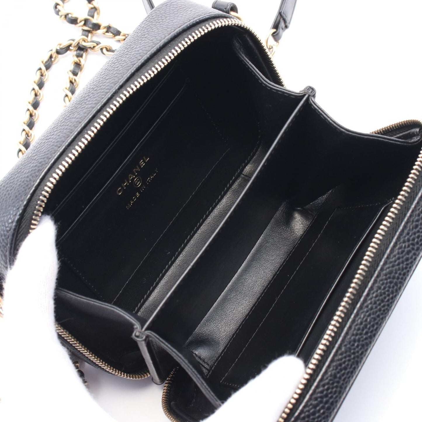 Chanel CC Filigree Caviar Shoulder Bag