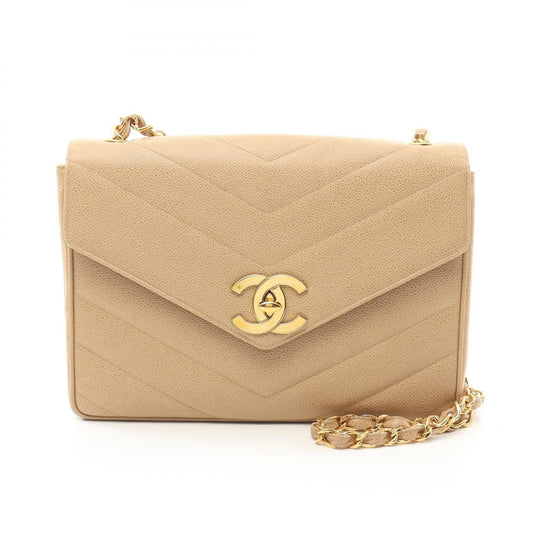 Chanel V-stitch Calfskin Shoulder Bag
