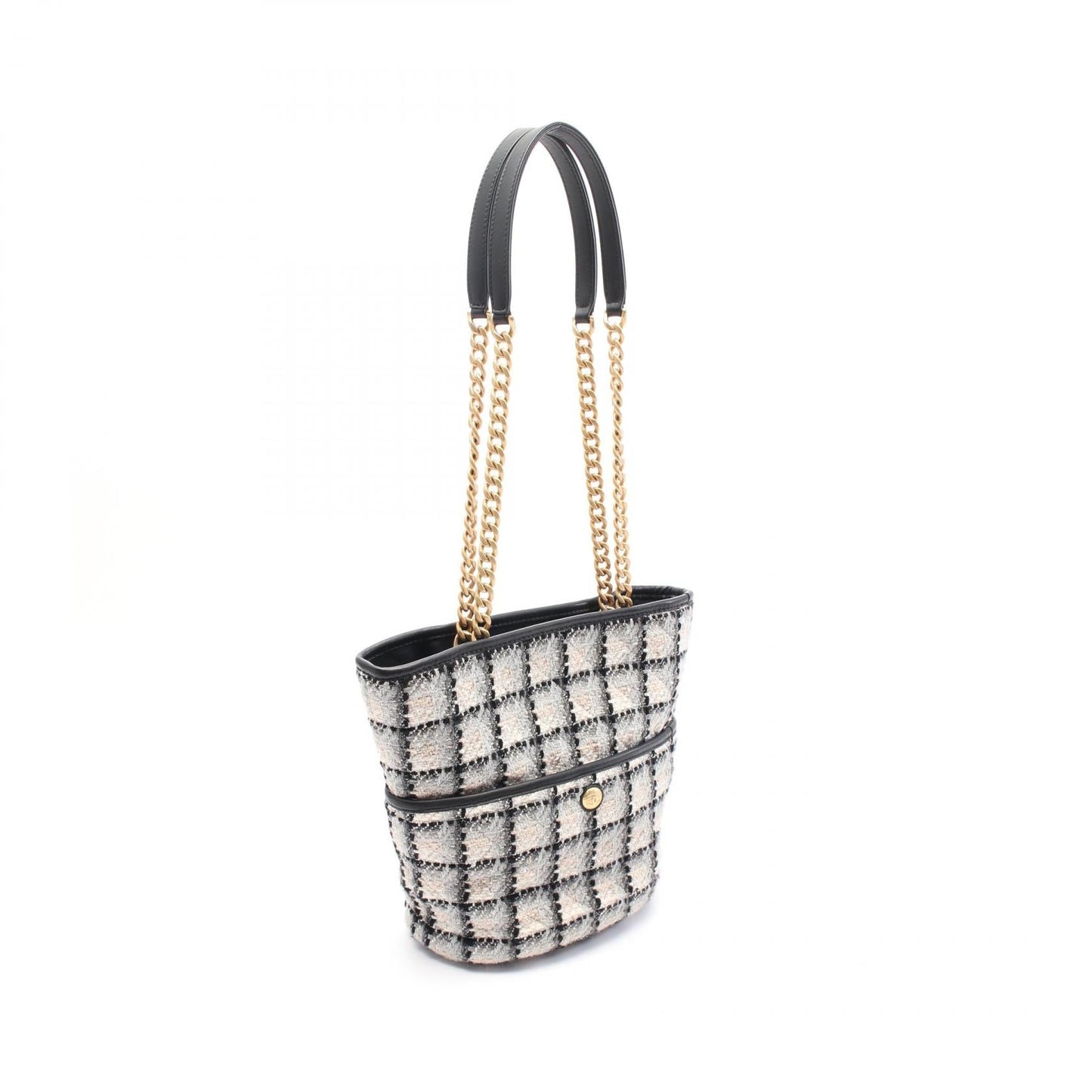 Chanel Coco Fabric Leather Tote Bag
