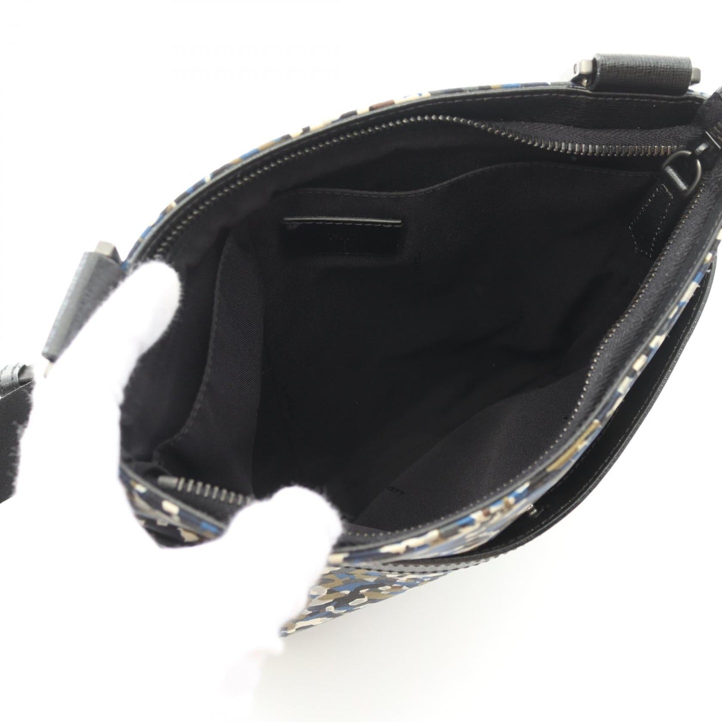 Fendi Nylon Leather Shoulder Bag