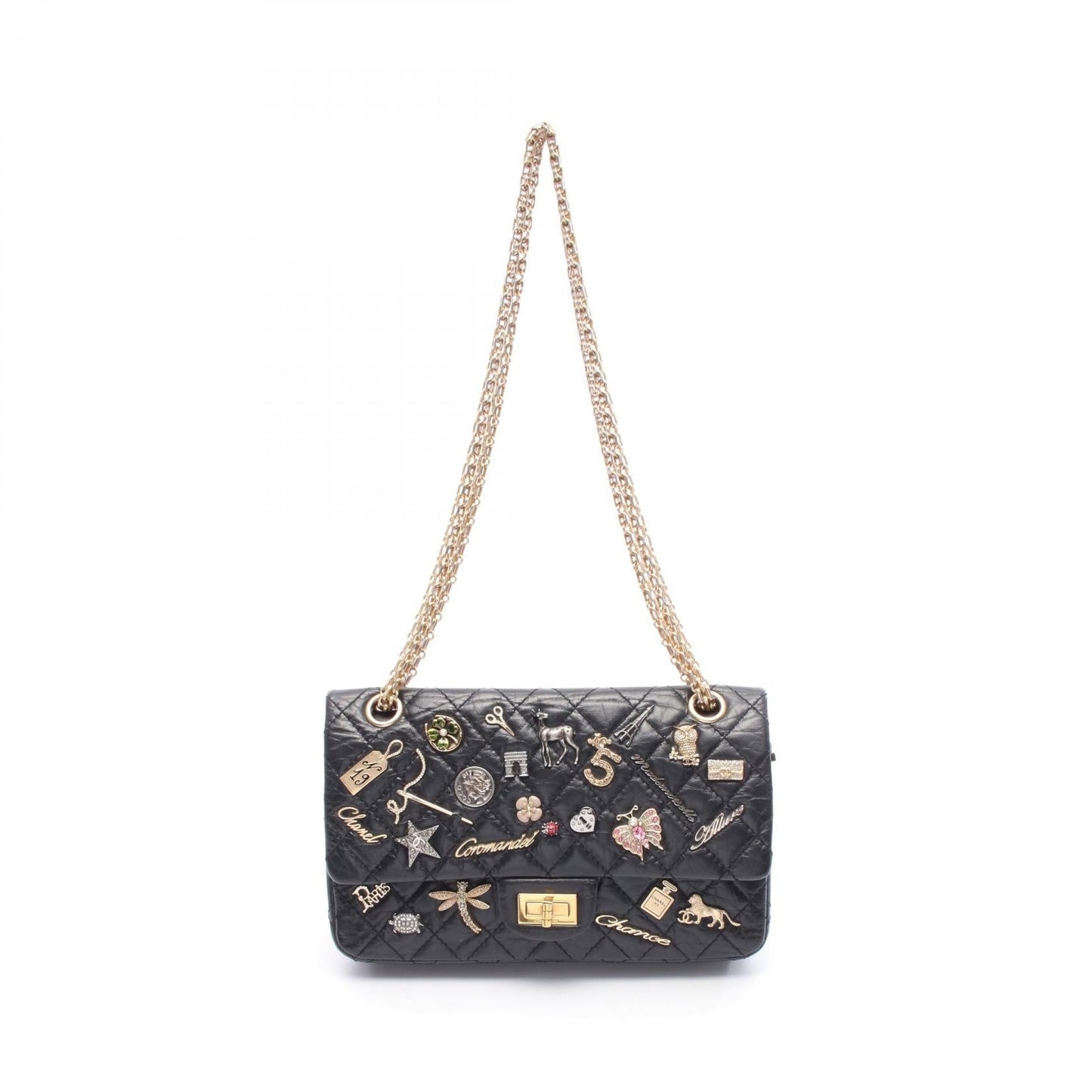 Chanel 2.55 Matelasse Mademoiselle Chain Leather Shoulder Bag