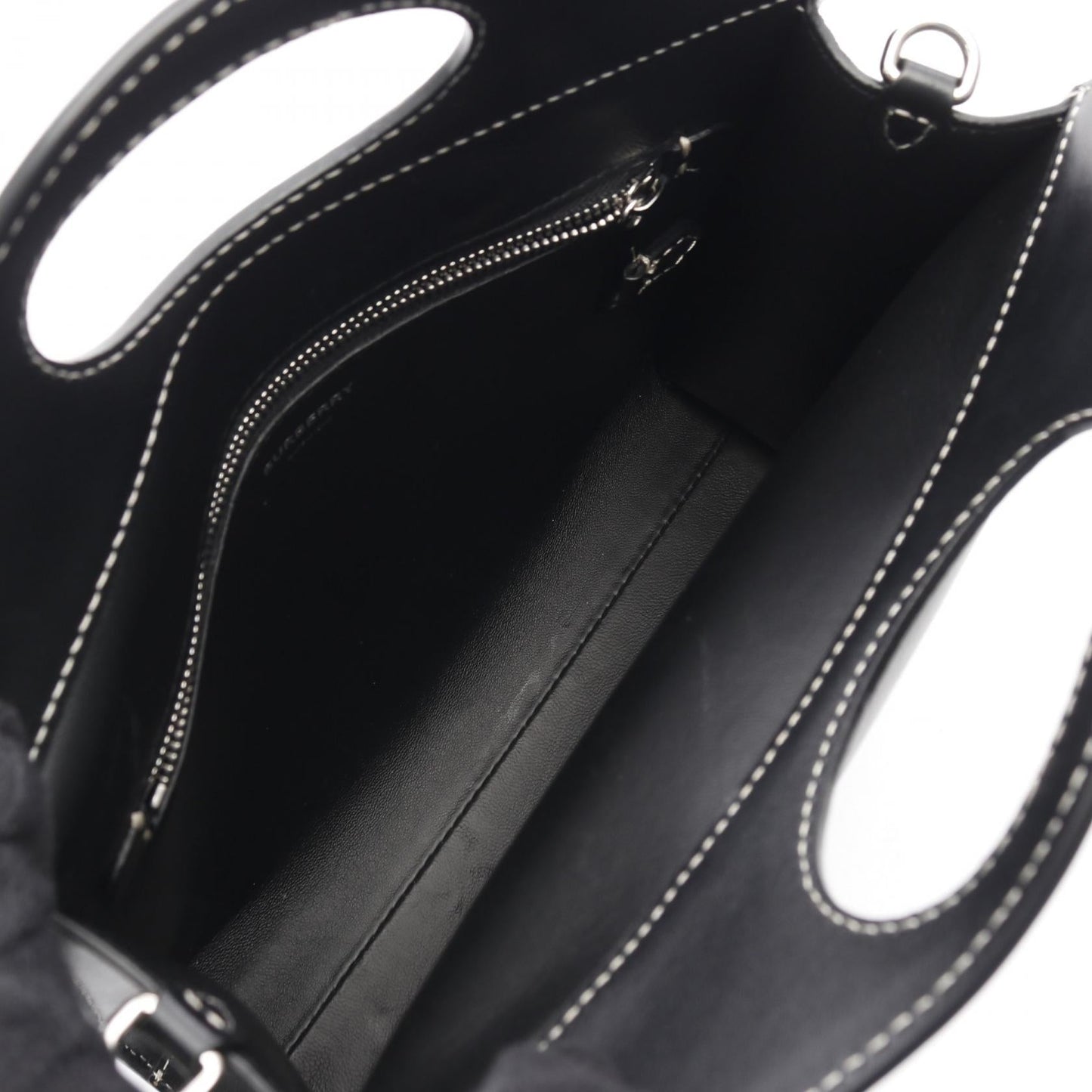 Burberry Mini Topstitch Leather Handbag