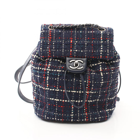 Chanel Coco Fabric Leather Backpack