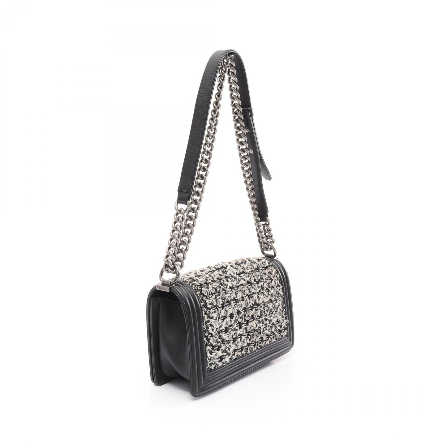 Chanel Boy Chanel Leather Fabric Shoulder Bag
