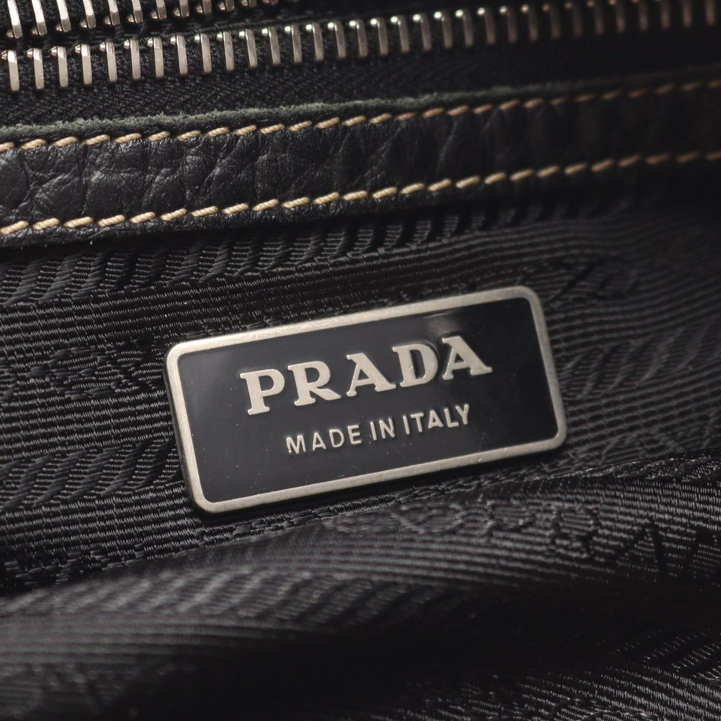 Prada Nylon Leather Shoulder Bag