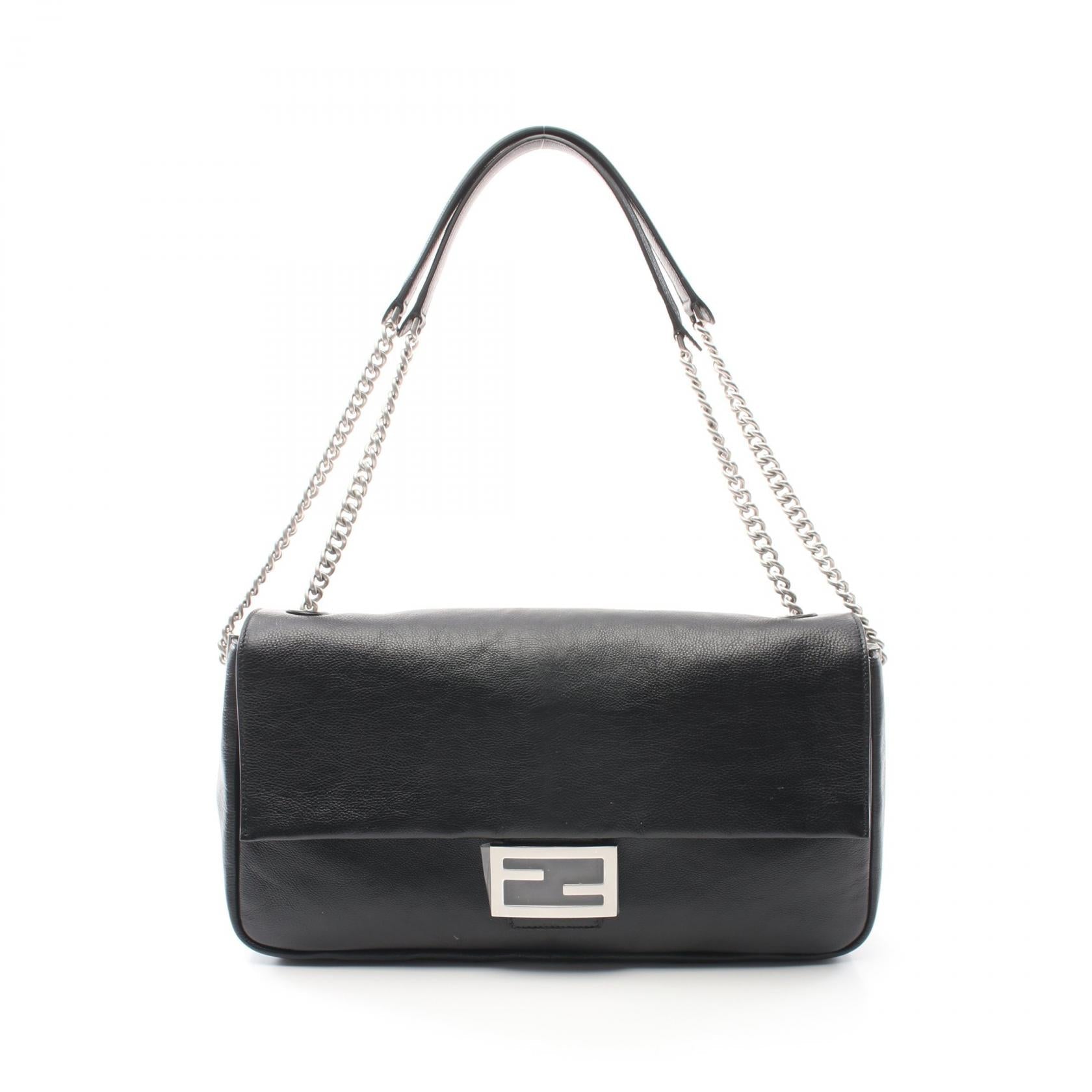 Fendi Baguette Chain Large Shoulder Bag Leather Bag