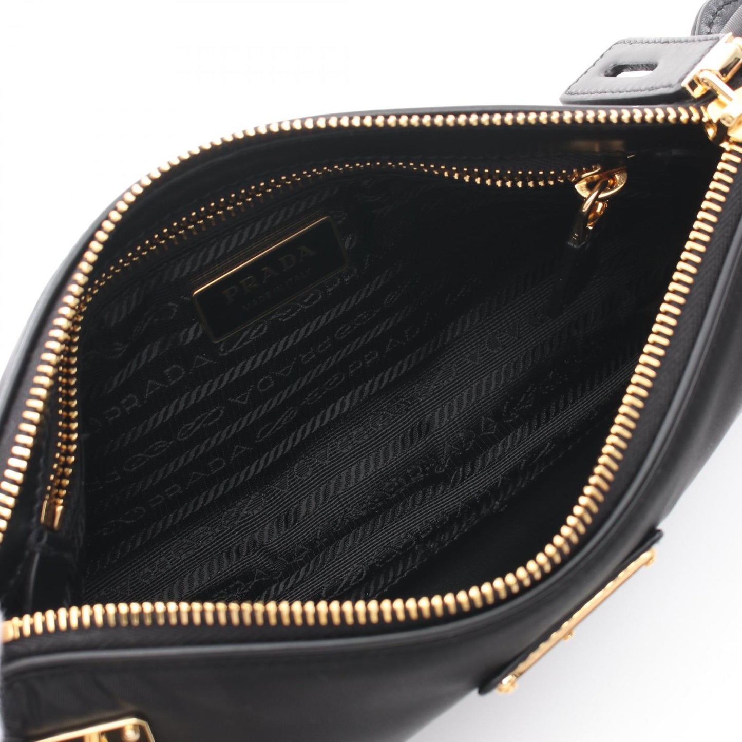 Prada TESSUTO?VITELLO Nylon Leather Shoulder Bag