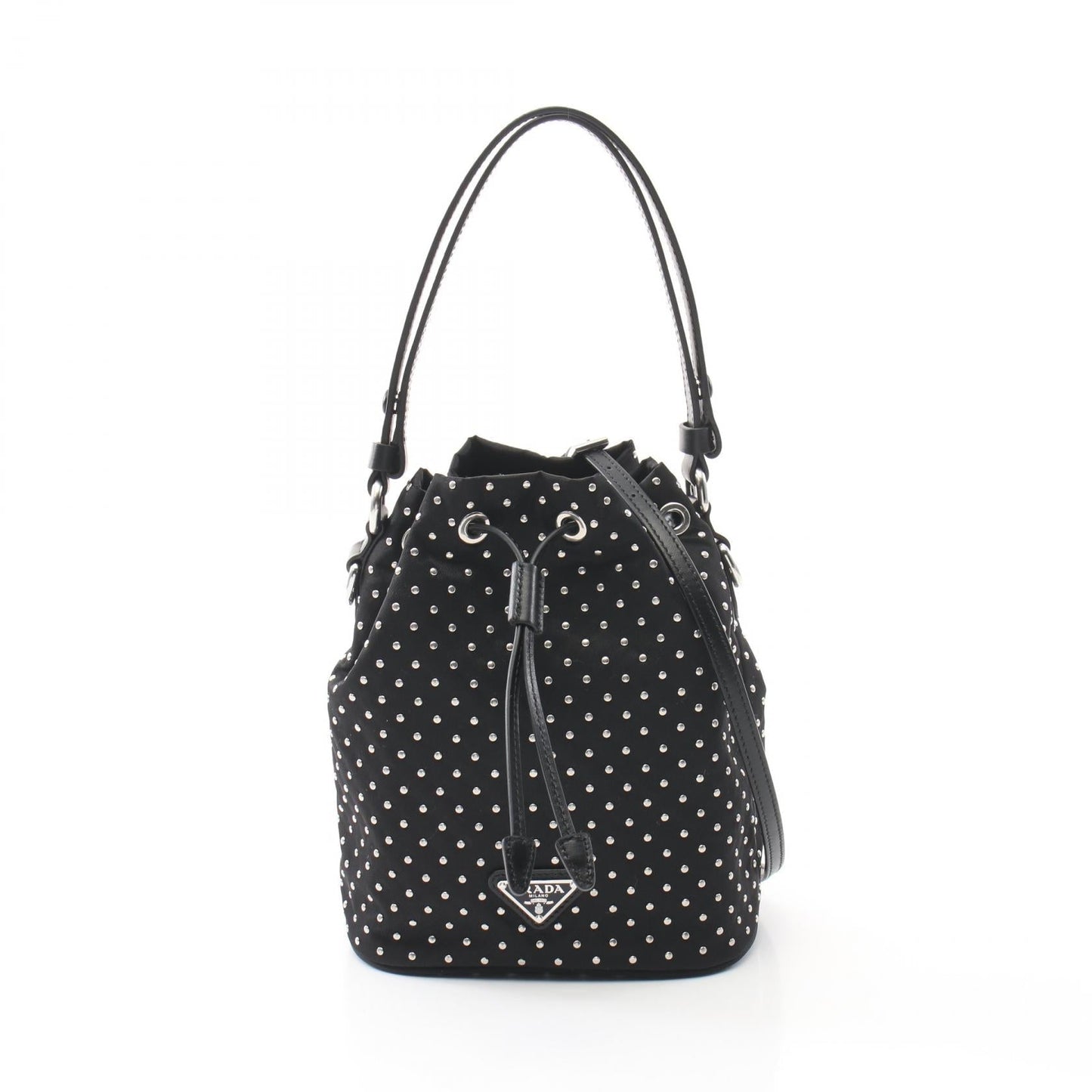 Prada Studs Nylon Handbag