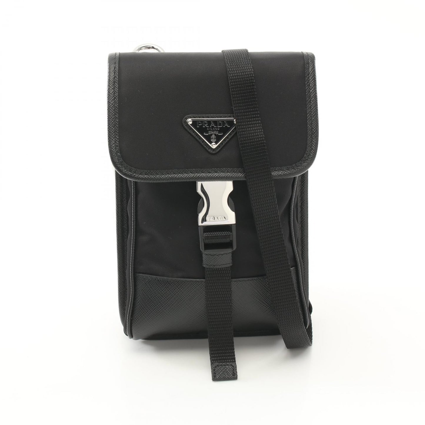 Prada TESSUTO+SAFFIAN Shoulder Bag Nylon Saffiano Leather Shoulder Bag