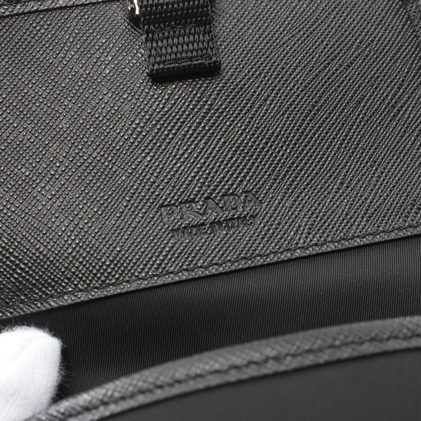 Prada TESSUTO+SAFFIAN Shoulder Bag Nylon Saffiano Leather Shoulder Bag