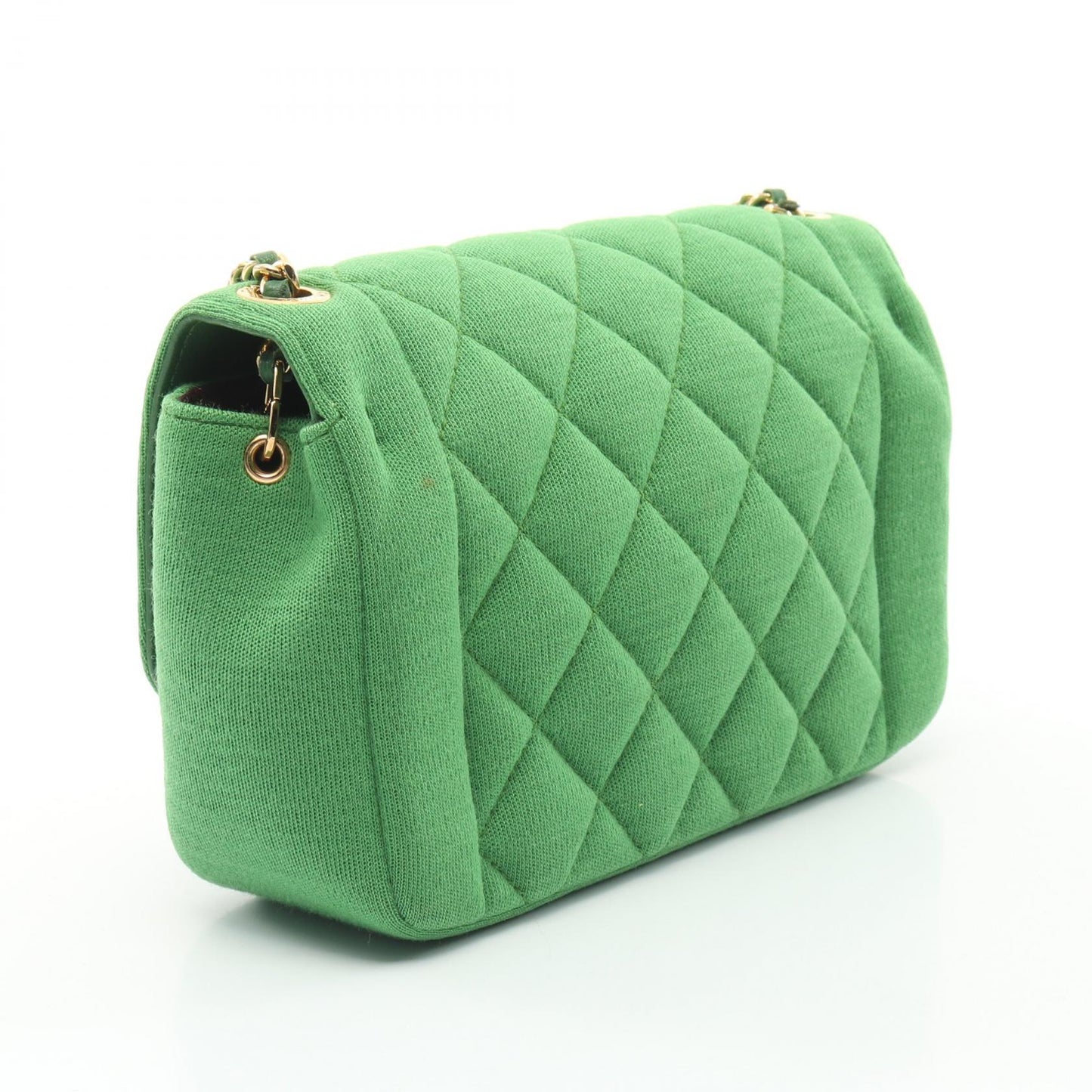 Chanel Matelasse Leather Cotton Jersey Shoulder Bag