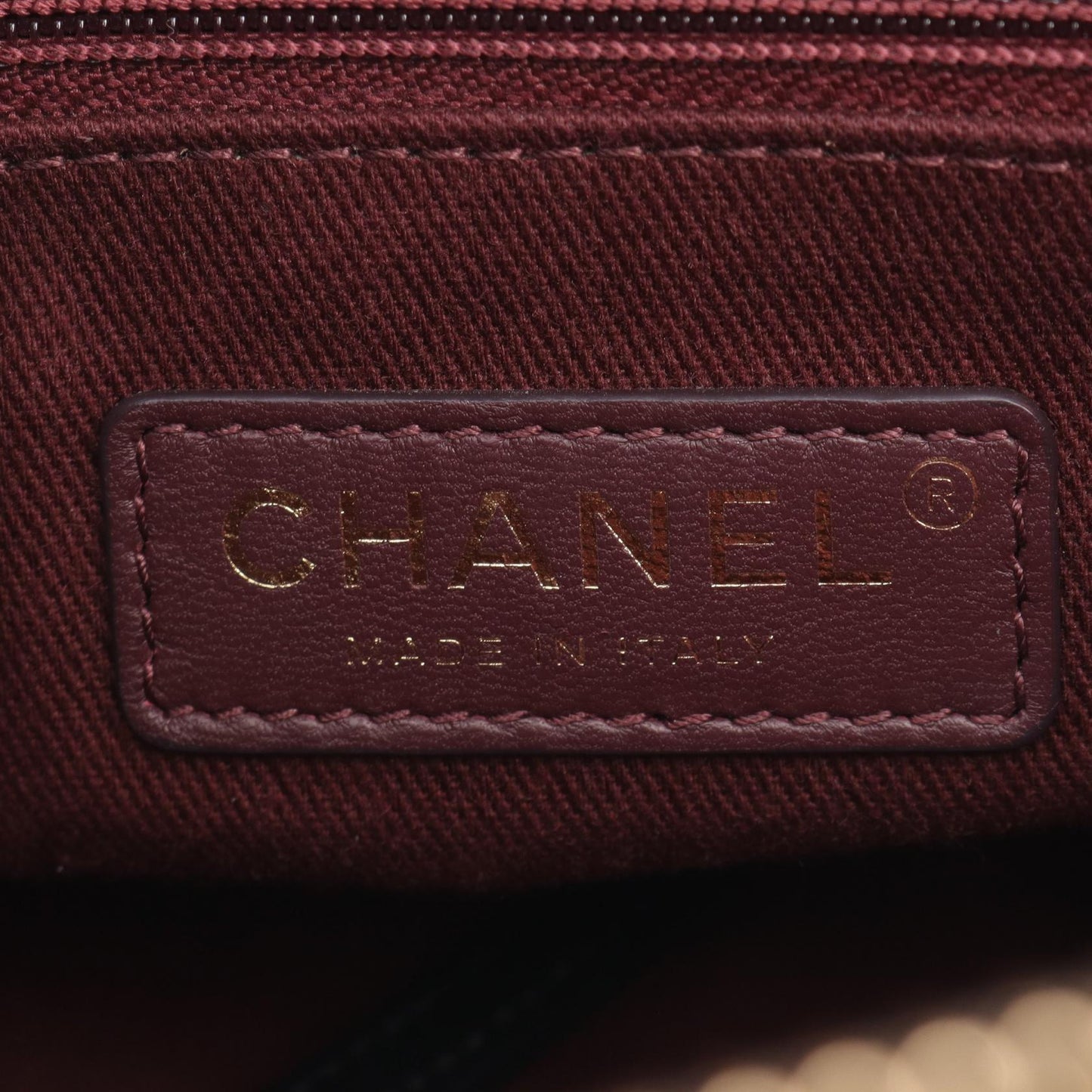 Chanel Chevron V Stitch Leather Tote Bag