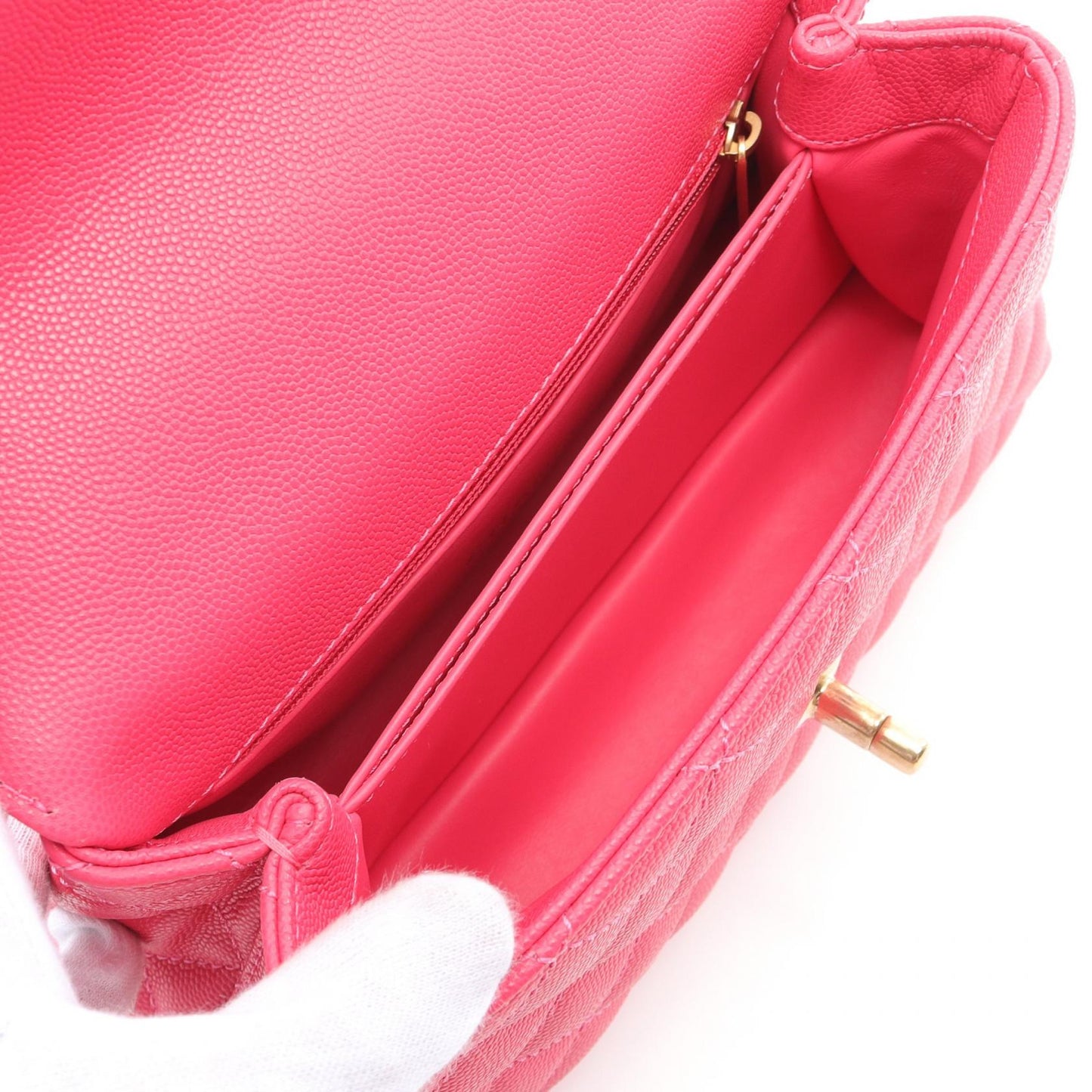 Chanel Coco Handle Flap Leather Handbag