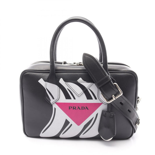 Prada Banana Print Leather Handbag
