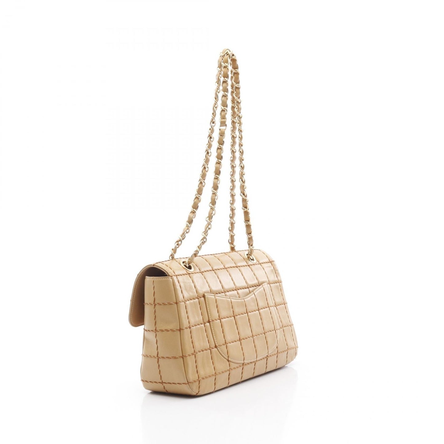 Chanel Choco Bar Wild Stitch Lambskin Shoulder Bag