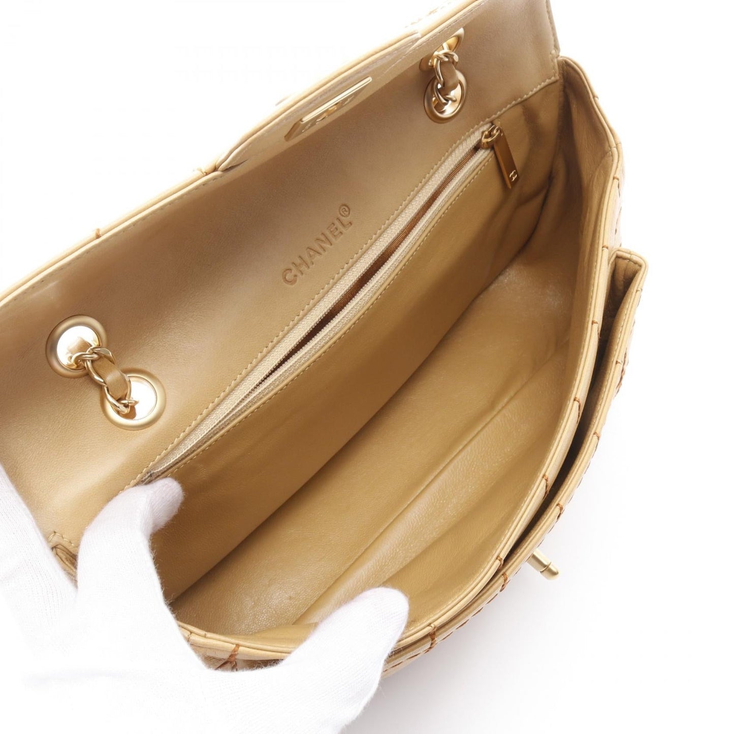 Chanel Choco Bar Wild Stitch Lambskin Shoulder Bag