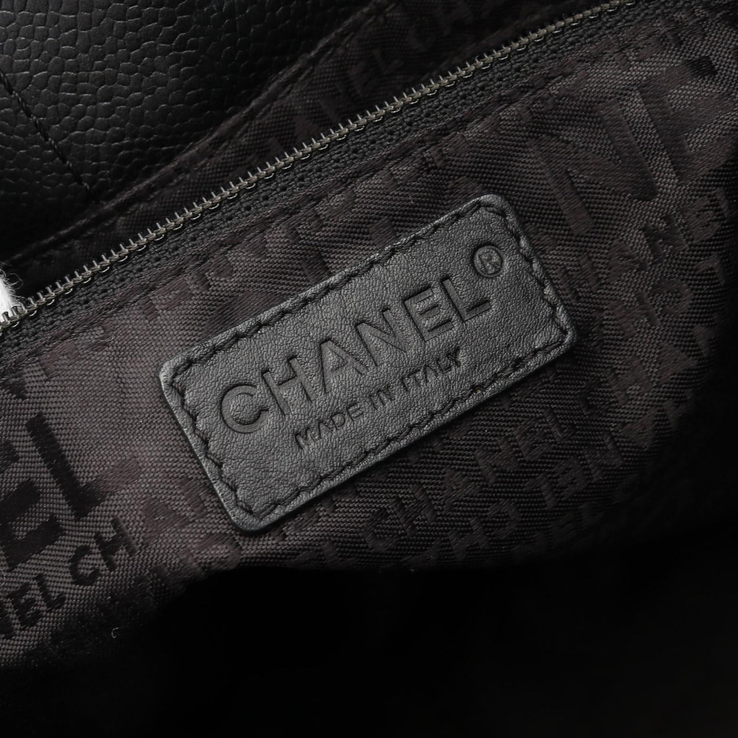 Chanel Choco Bar Caviar Skin Tote Bag
