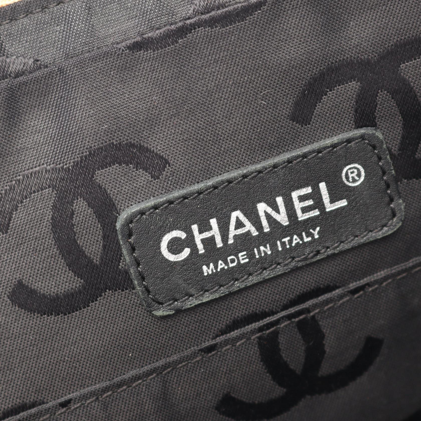 Chanel Cambon Line Large Pochette Leather Shoulder Bag