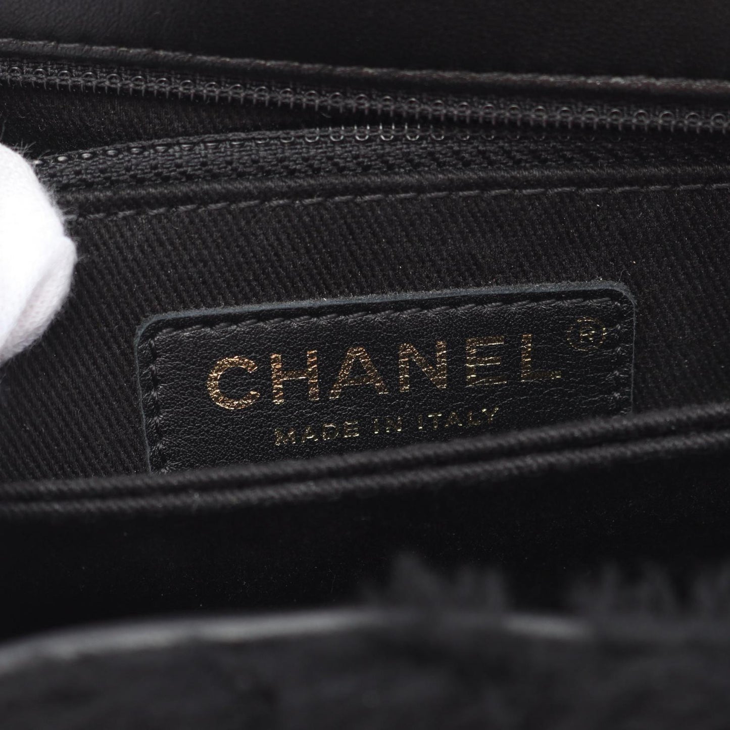 Chanel Coco Handle Flap Shevron V Stitch Fur Handbag