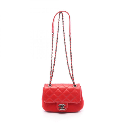 Chanel Matelasse Leather Felt Shoulder Bag