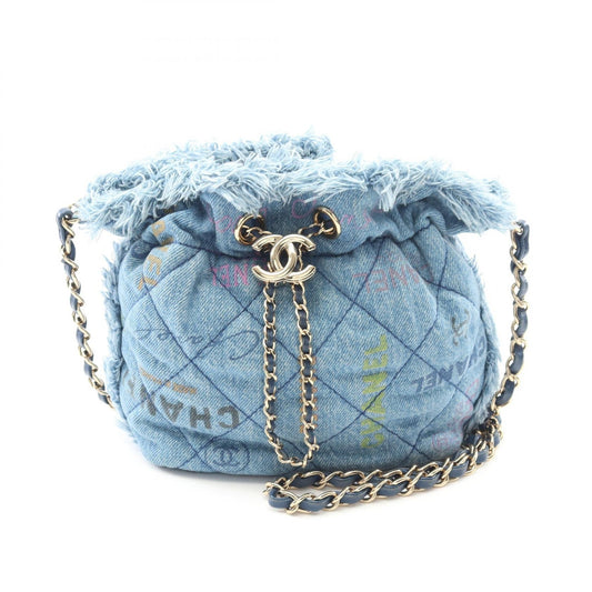 Chanel Matelasse Denim Bucket Bag