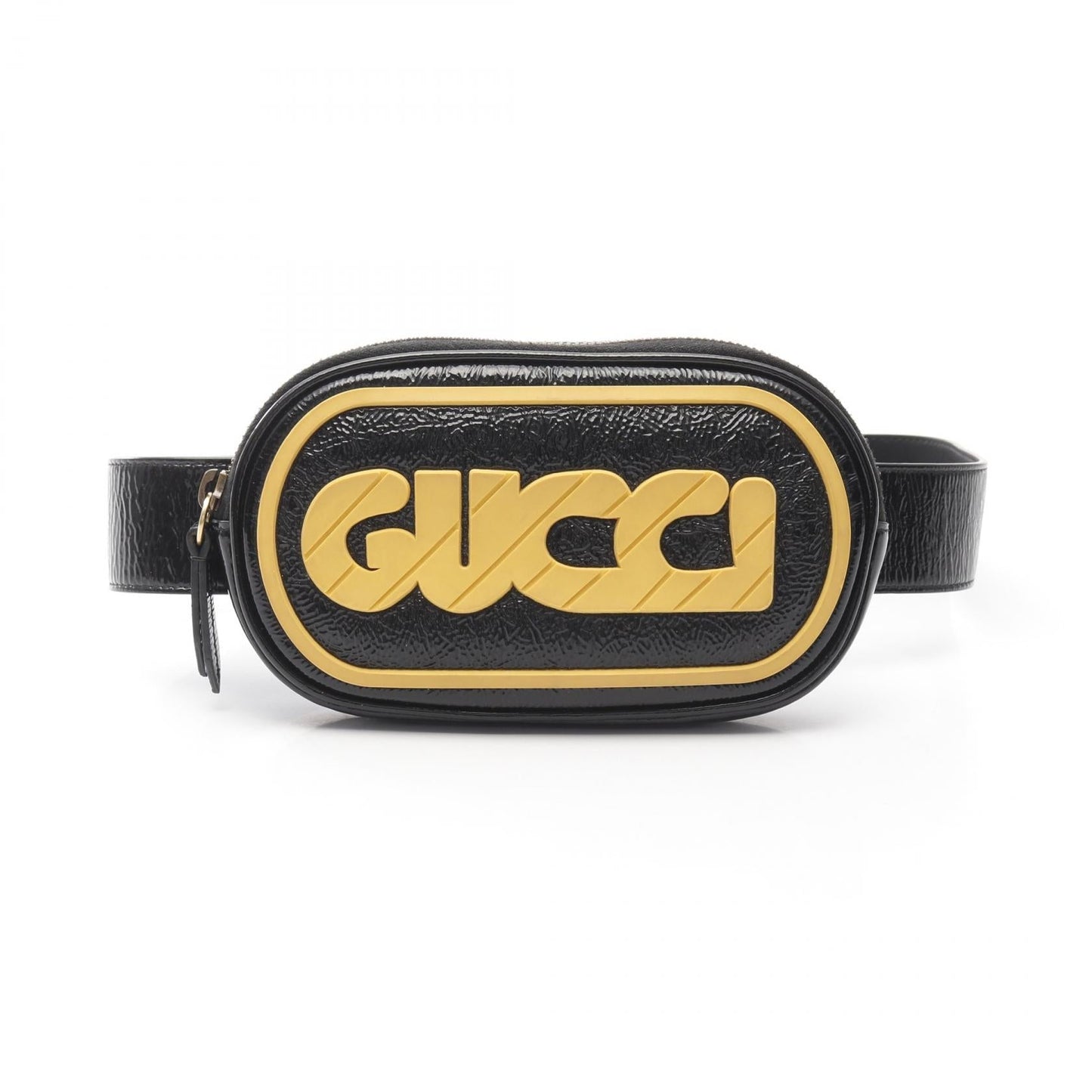 Gucci Game Patch Logo Patent Leather Belt Bag