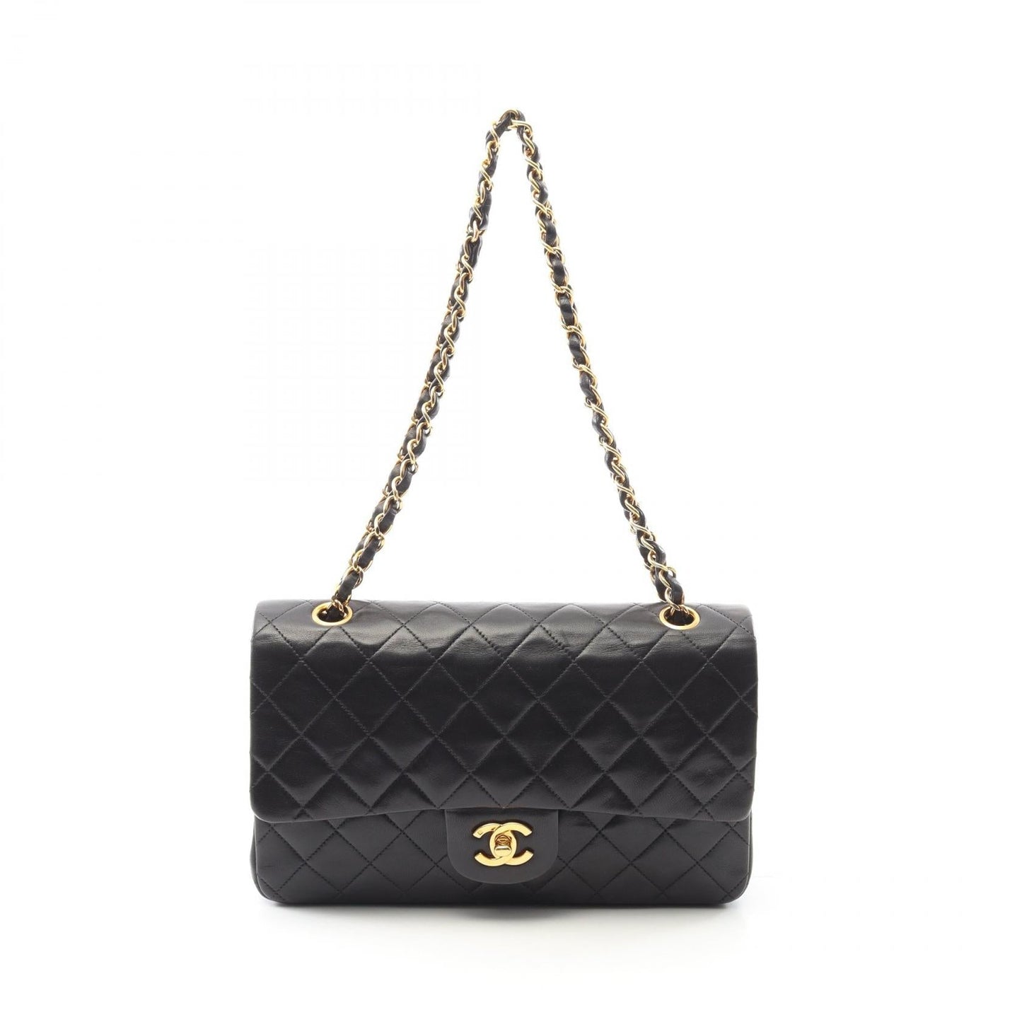 Chanel Matelasse W Flap Lambskin Shoulder Bag