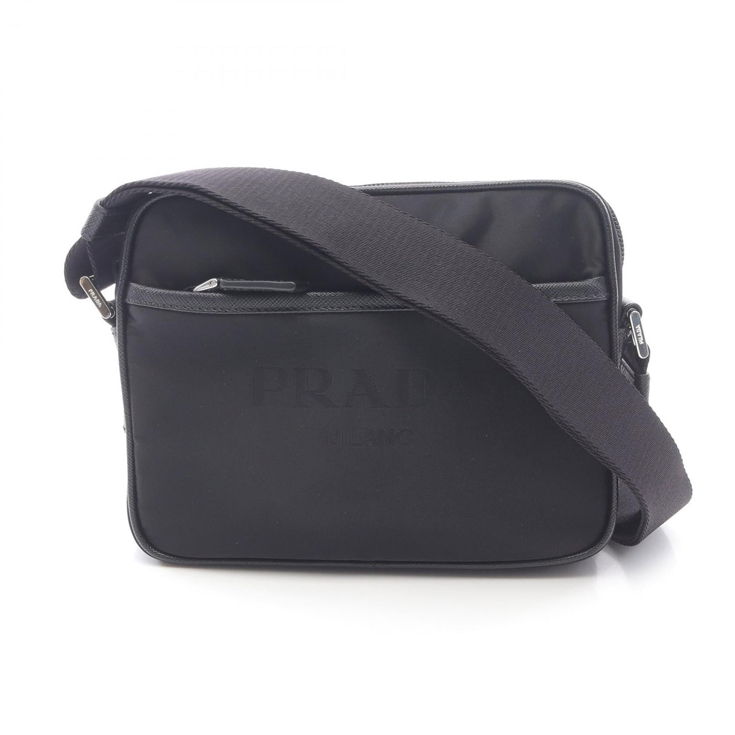 Prada TESSUTO+SAFFIANO Nylon Saffiano Leather Shoulder Bag