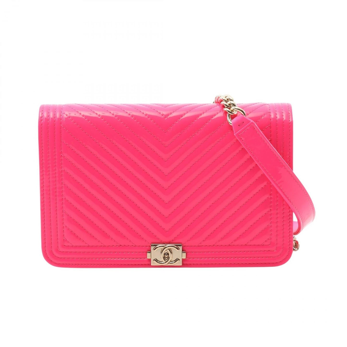 Chanel Boy Chanel Patten Leather Shoulder Bag