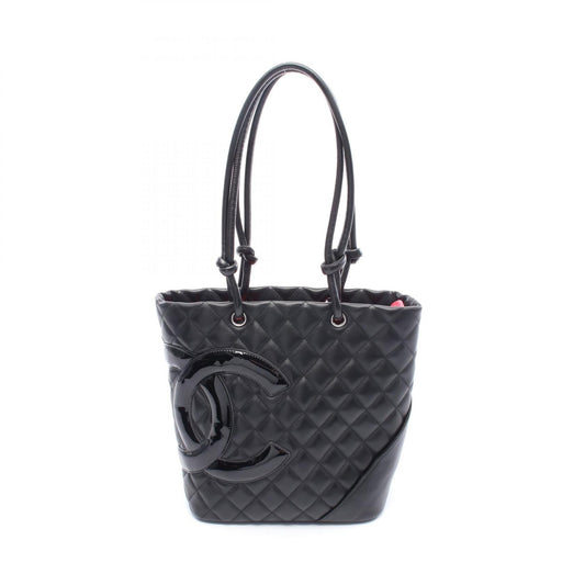 Chanel Cambon Line Small Tote Bag Leather Patent Leather Tote Bag