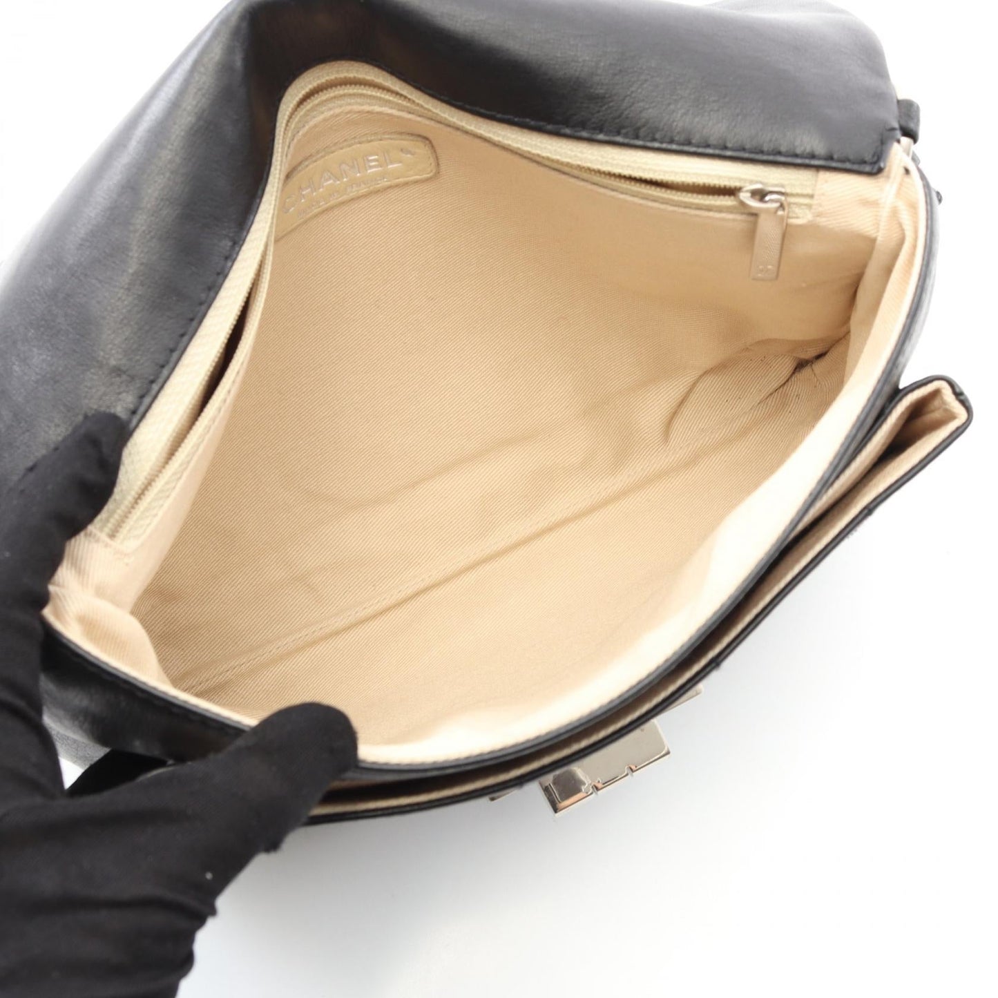 Chanel 2.55 Choco Bar Lambskin Shoulder Bag