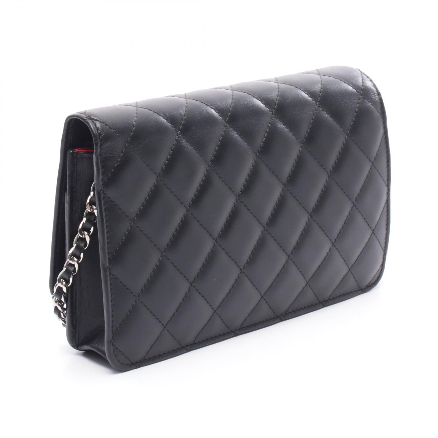 Chanel Cambon Line Calfskin Patent Leather Shoulder Bag