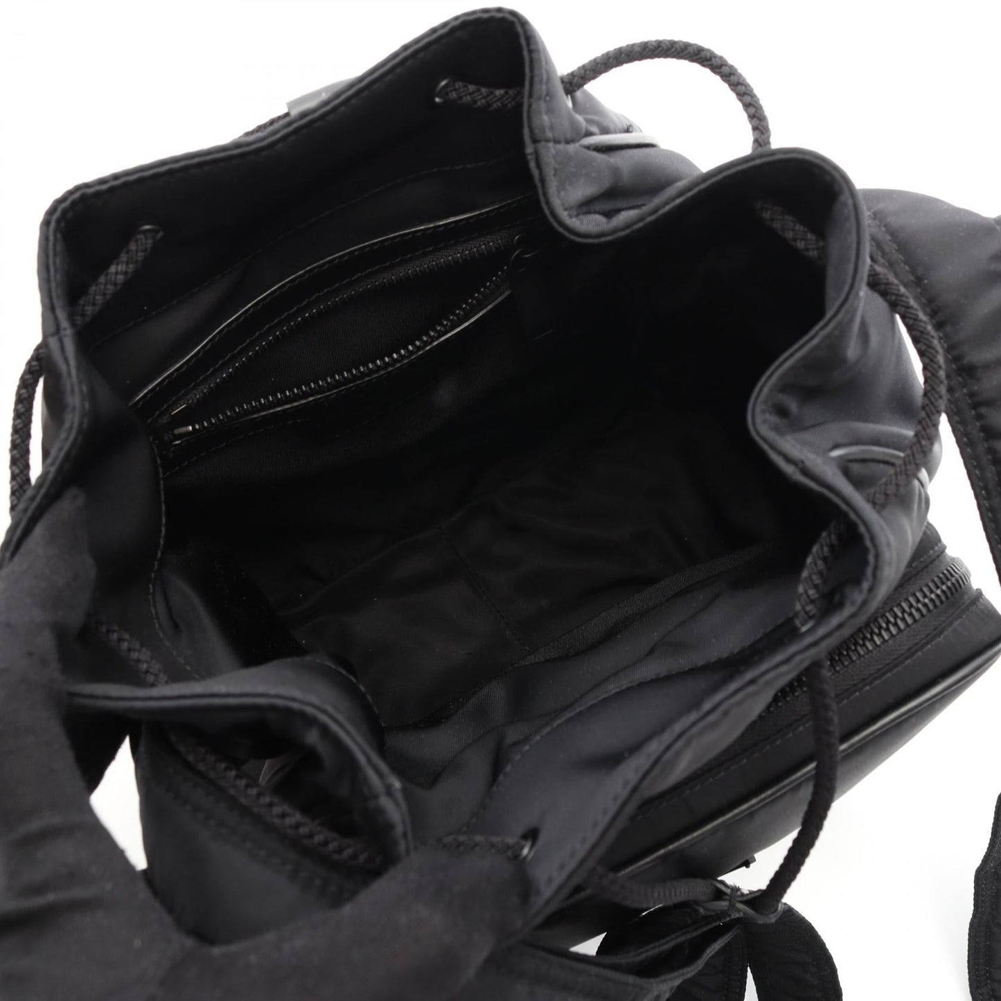 Saint Laurent Paris Niki Nylon Leather Bucket Bag