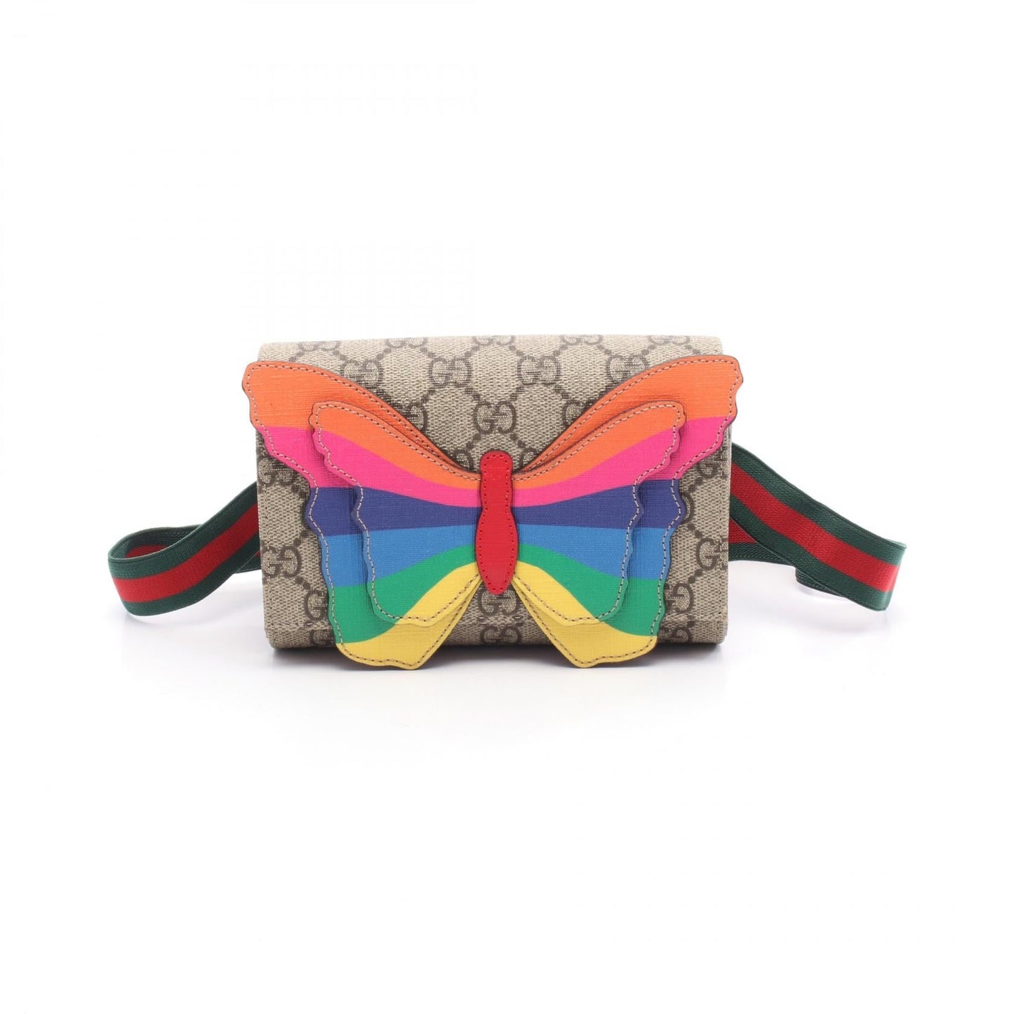 Gucci GG Supreme Rainbow Butterfly Coated Canvas Waist Bag