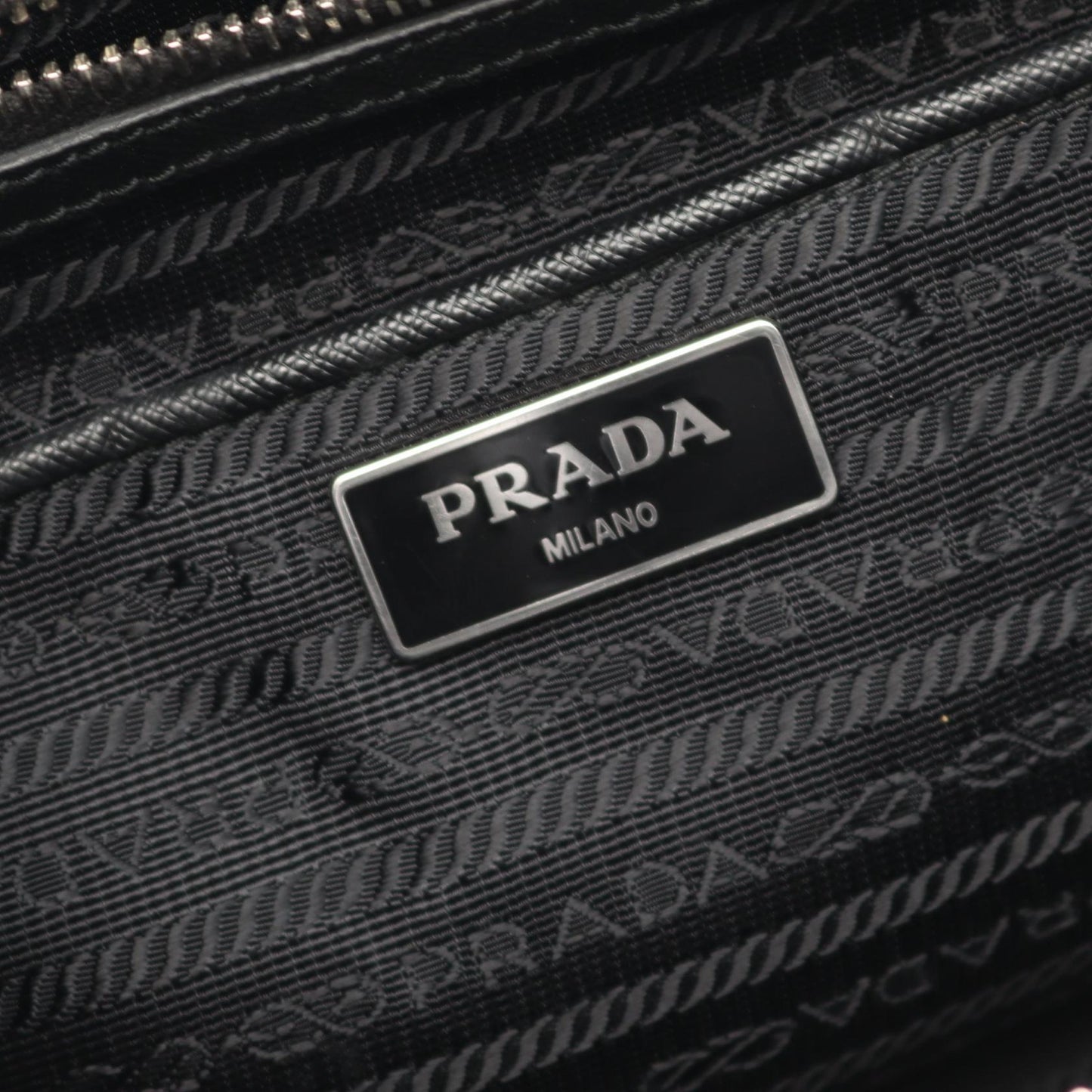 Prada TESSUTO IMPUNTU Nylon Saffiano Leather 2way Tote Bag