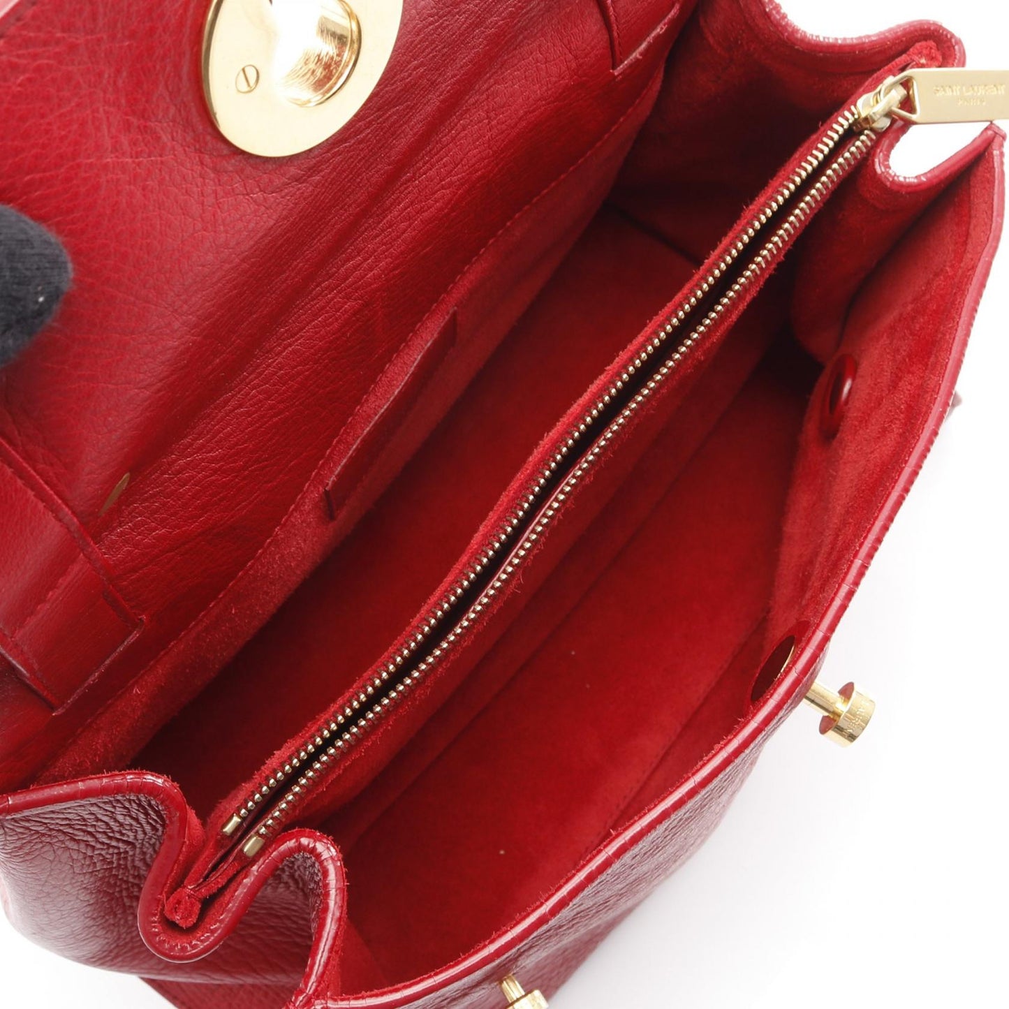 Saint Laurent Paris M Two Leather Handbag