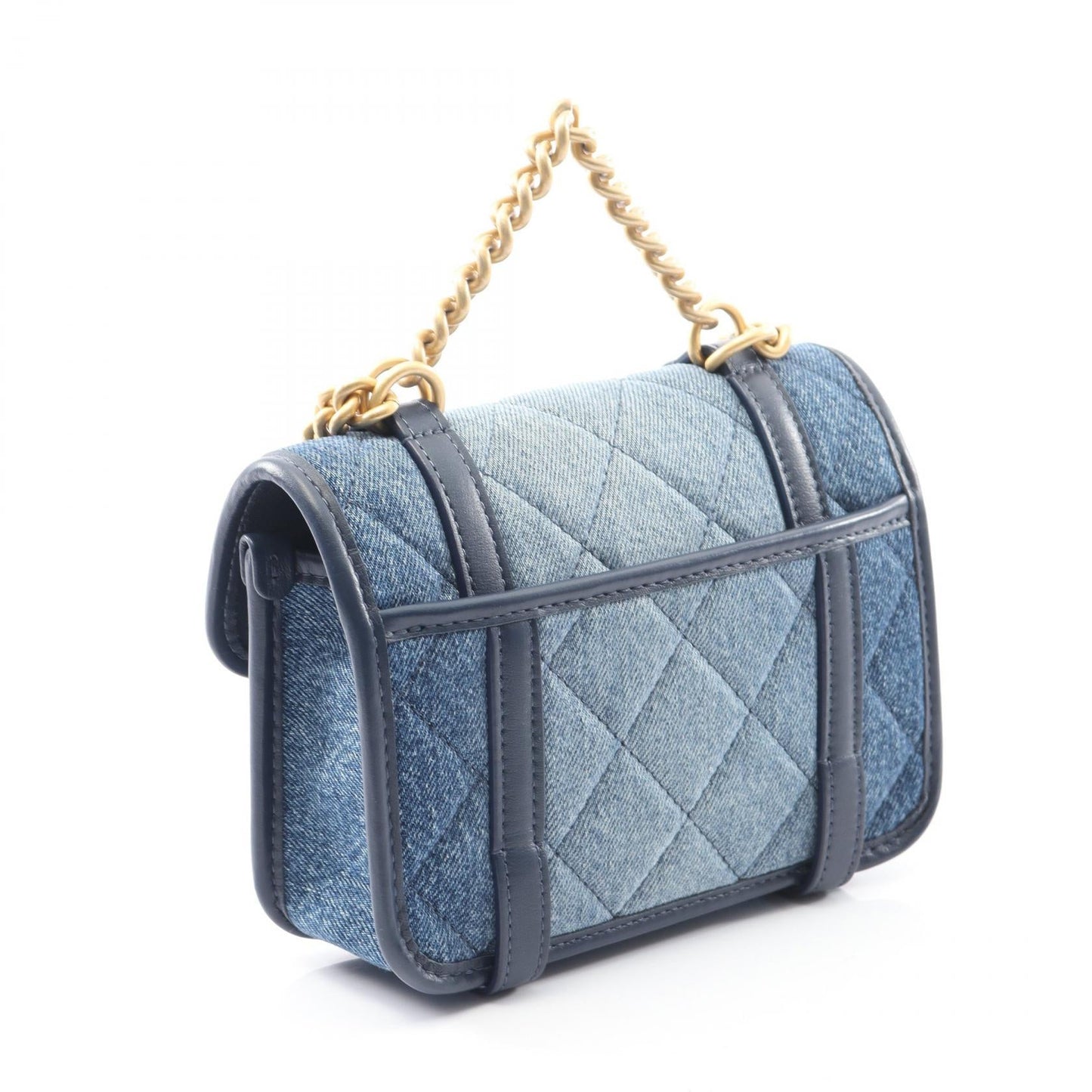 Chanel Mini MatelassÃ© Denim Leather Shoulder Bag