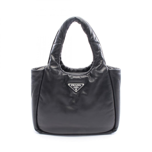 Prada Triangle Logo Leather Handbag