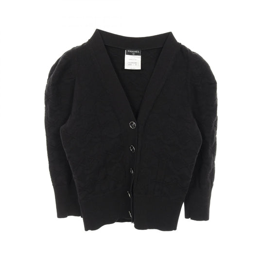 Chanel Coco Mark Button Cotton Cardigan Handbag