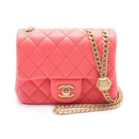 Chanel Mini MatelassÃ© Camellia Leather Shoulder Bag