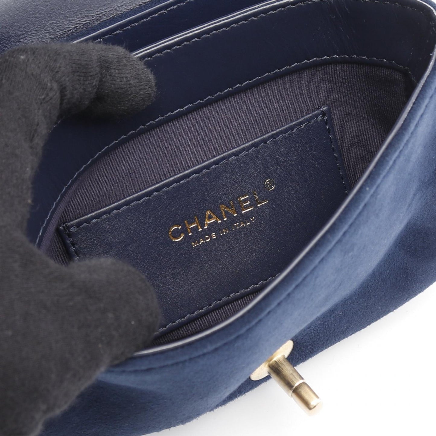 Chanel Matelasse Leather Suede Shoulder Bag
