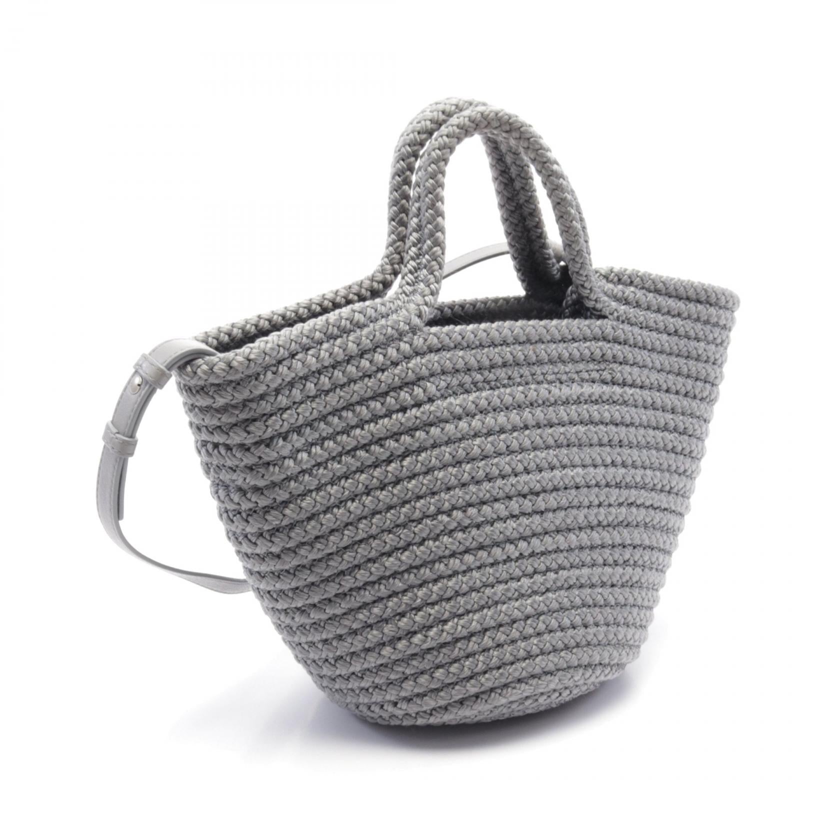 Balenciaga Ibiza Small Basket Handbag Nylon Leather